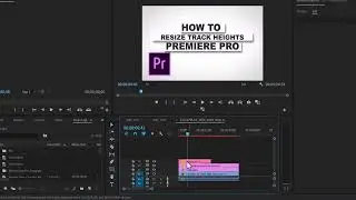 How To Resize Premiere Pro Track height + keyboard shortcuts