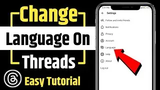 Threads ka language change kare | how to change language in threads