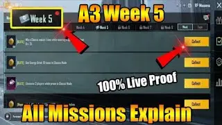 BGMI A3 Week 5 Missions Explain | Royale Pass Freaky Fiesta Week 5 All Mission Explain