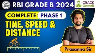 Time, Speed and Distance for RBI Grade B 2024 Phase 1 exam.