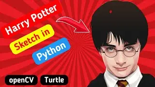 Print Harry Potter Sketch in Python using openCV and Turtle Graphics 😎