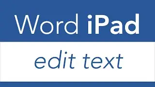 How to change text in the middle of a word? | Word for iPad