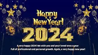 Happy New Year Greetings ||  New Year 2024 Wishes |  A Happy New Year 2024 Video Greetings in 4K