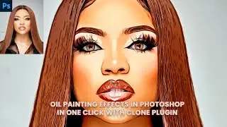 Photo to Digital Painting Effect in One Click - Photoshop Tutorial