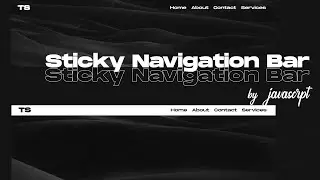 Sticky Navigation bar in just few lines of Javascript || GSAP ANIMATION || HTML CSS & JAVASCRIPT