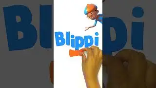 Can you spell my name with me? 👓 Make the #Blippi Logo!  #blippi #blippiwonders #shorts #diy