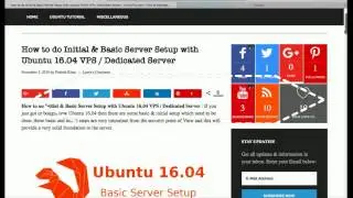 How to do Initial & Basic Server Setup with Ubuntu 16.04 VPS / Dedicated Server in 15 minute