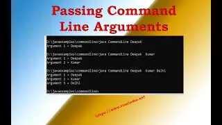 Passing Command Line Arguments