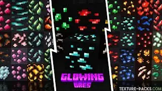Glowing Ores Texture Pack Download for Minecraft