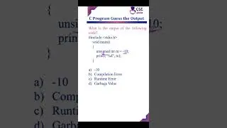 What is the output of the following c code? #cprogramming #cprogrammingvideo #cprogram #shortsfeed