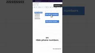 How to hide phone number shorts