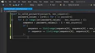 Python Password Validation: Checking for Ascending and Descending Sequences