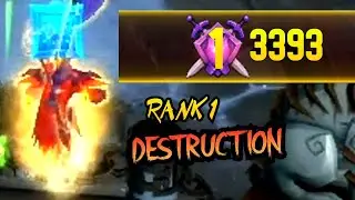 RANK 1 3393 CR HIGHEST DESTRUCTION WARLOCK WORLD | JAZGGZ WoW Arena