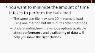 MSBI - SSIS - Optimizing Bulk Loads - Part-152