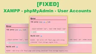 Fix Error phpMyAdmin #1030 - Got error 176 Read page with wrong checksum from storage engine Aria