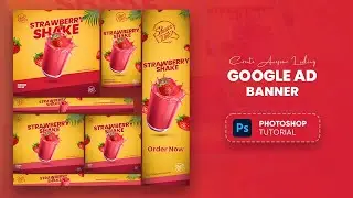 How to Make Google Ad Banner Design In Photoshop - Banner Ad Design Tutorial