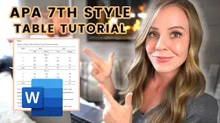 How to create an APA formatted table in Microsoft Word
