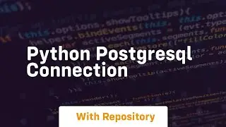 python postgresql connection