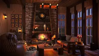 Relaxing Rain Sounds and Crackling Fireplace for Sleep, Study and Relax - Cozy Ambience | 8 Hours