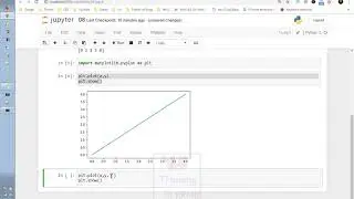 Create simple plot using matplotlb pyplot and numpy telugu python 08