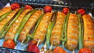 TAVUK KIYMASININ GİZLİ SIRLARI 😋 Çöp Şiş Kebabı Yapımı ve Muhteşem Tatlar! 😍 Adana Kebabı Tarifi
