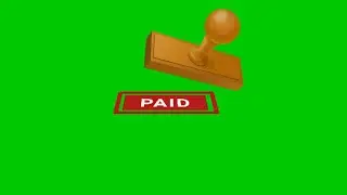 6 different type paid stamp effects green screen animation HD