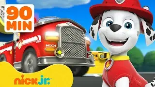 PAW Patrol | ¡Los MEJORES rescates en el camión de bomberos de Marshall de PAW Patrol 🚒 | Nick. Jr