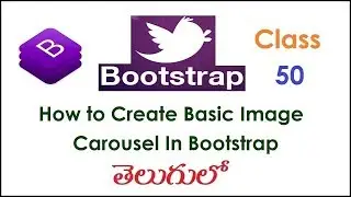 How to Create Basic Image Carousel In Bootstrap Telugu 50 I Bootstrap Tutorials
