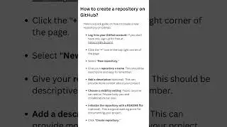 How to create a repository on Github in 60 seconds | Create GitHub Repository | #githublearning