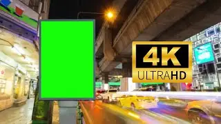 3 Time Lapse with Billboard Advertisements Billboard Green Screen 4k 2023 #4