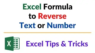 Excel formula to Reverse a Text or Number