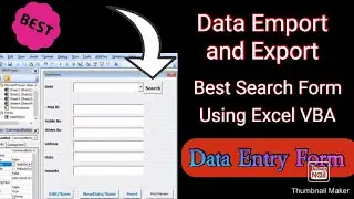 How to Create Search Form with Excel VBA || How to insert Data from excel sheet to UserForm