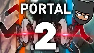 Playing Portal 2 for the first time!