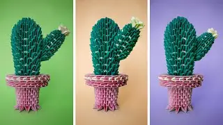 Create Your Own 3D Origami Cactus – A Fun DIY Project!