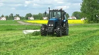 МТЗ 1221 с Samasz KDT-300 на кошении клевера
