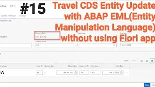 CDS Update|Modify CDS Entity for behavior via ABAP EML(Entity Manipulation Language) RAP ABAP Fiori