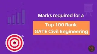 Marks required for a top 100 rank in GATE Civil Engineering | APSEd