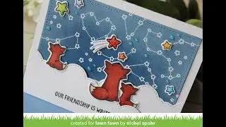 Lawn Fawn | Cloudy Hillside Pop Up Interactive Card