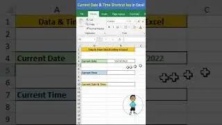 Current Date and Time Shortcut Key in Excel 
