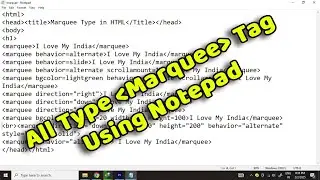 All Marquee use in Html | Marquee tag in html | How to use marquee tag in html with All attributes
