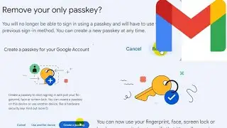 Google Account | Add And Remove Passkey | Simple Gmail Login