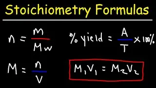 Stoichiometry Formulas