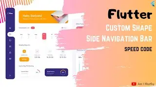 Custom Side Navigation Bar in Flutter Web | Nav bar | Custom Shape with Custom Painter | Speed Code