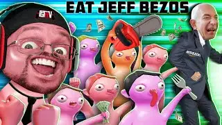 EAT Jeffrey Bezos Money!  (How to Become Rich) FGTeeV Weird Game