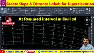Create Slope and Distance Label for Superelevation | Create Superelevation Slope and Distance Label