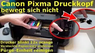 Canon Pixma Error 6A80 B200 - print head not moving - flashing 12x orange