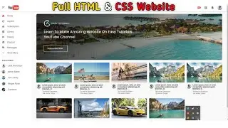 How To Make Youtube Like Website Using HTML & CSS | Full Responsive Website Design | Part-1