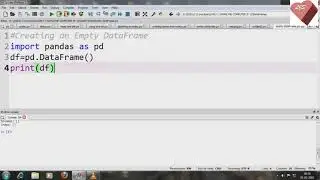 #Dataframe 1:Creating an empty DataFrame