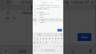 c program to change the value of constant integer using pointers 