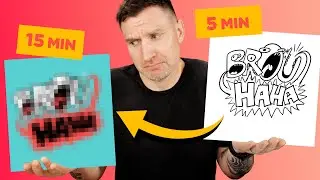 5 + 15min Drawing Challenge: Did I make this HARDER?!